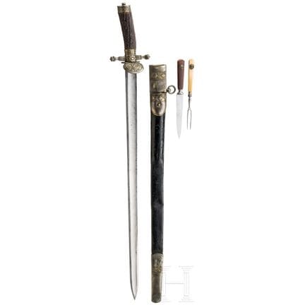 A German hunting hanger, 19th century  
Kräftige, 