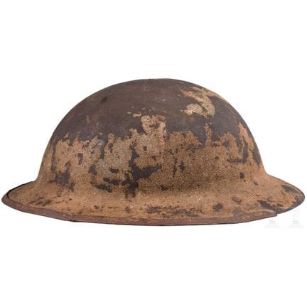 Un casco de acero MK I «Brodie», un modelo de las 