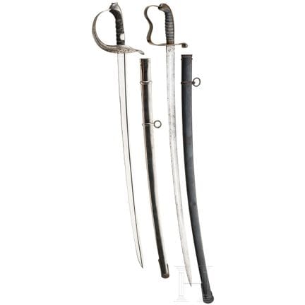 Two sabres for officers, Bavaria and Austria, circ