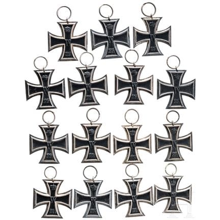 Une collection de Croix de fer de 2e classe, 1914 