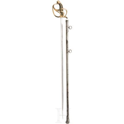 A Pallasch for Officers  
Schlanke, vernickelte, b