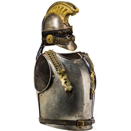 Un casco M 1858 para los miembros de los coraceros