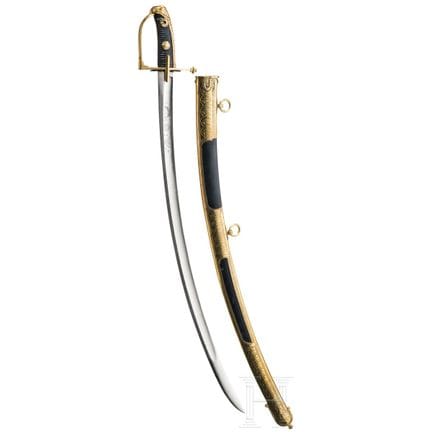 A sabre for hussar officers, a replica in the 18th