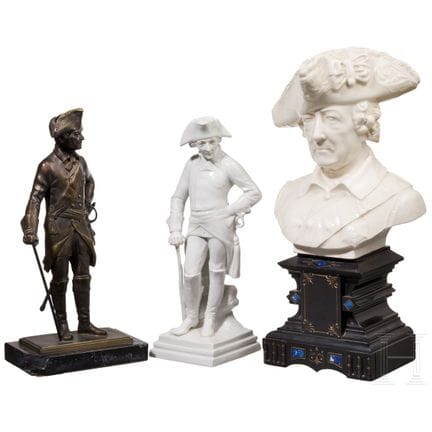 Tres figuras de Federico el Grande («Alter Fritz»)