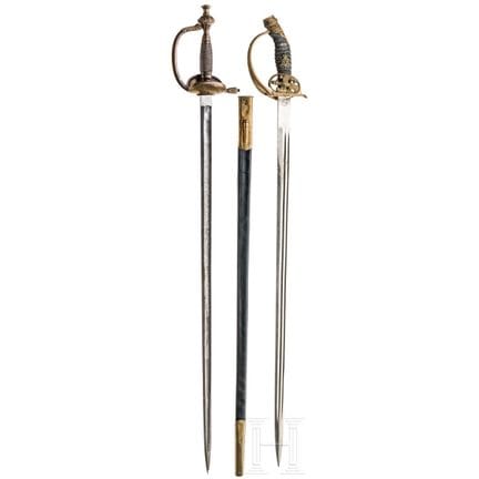 Two Prussian swords for infantry officers, 19th/20