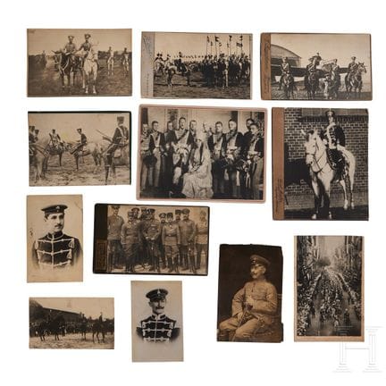 Fotografías de grupo de húsares prusianos  
Seis f
