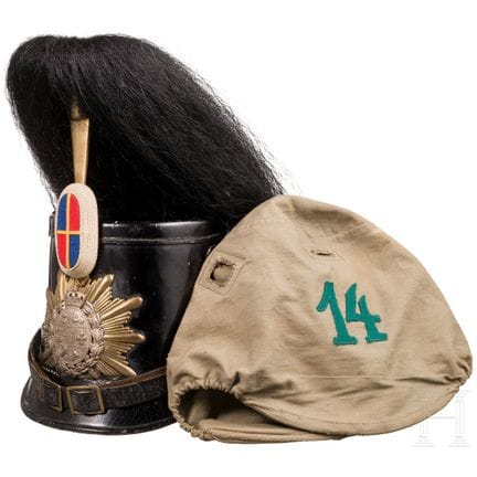 Uno shako M 95 per le truppe di leva del 14° Batta