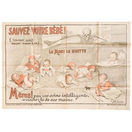 Cartel «¡Sauvez Votre Bébé!», hacia 1918  
Cartel 