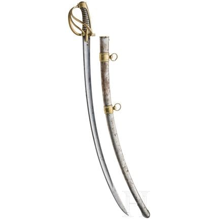 A sabre for members of the light cavalry, dated 18