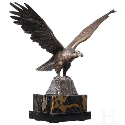 Hans Bauer – Scultura in bronzo raffigurante un’aq