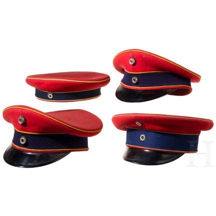 Four caps from the Leib-Garde Hussar Regiment, 1st