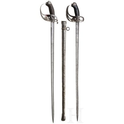 Two cavalry swords M 89 for enlisted men  
Kräftig