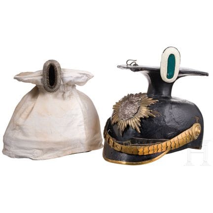 A Saxon czapka and a cover, circa 1900–1918  
Zusa