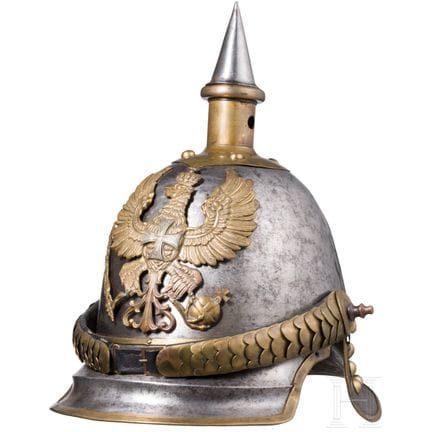 A helmet M 1843 for enlisted men of the line cuira
