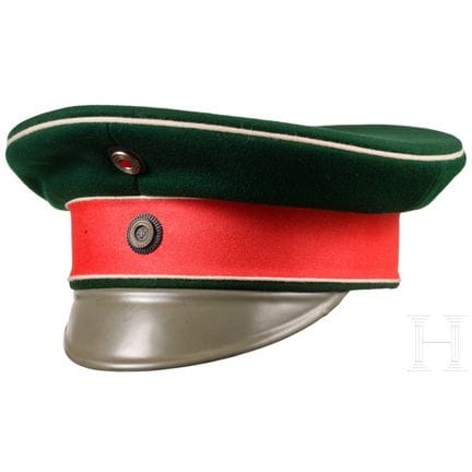 A visor cap for reserve officers in the 11th Hussa