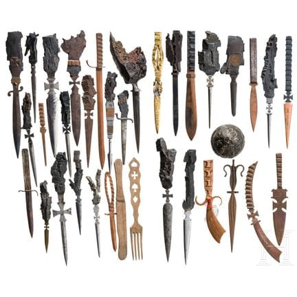 A Collection of patriotic letter openers and Trenc