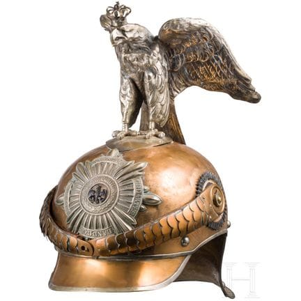 A helmet M 1889 for enlisted men of the regiments 