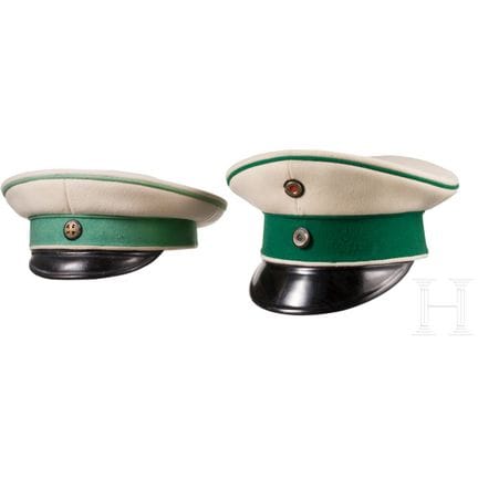 Two visor caps from the Kürassier Regiment No. 8  