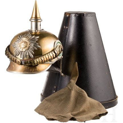 A helmet M 1904 for troopers in the Royal Saxon Ca