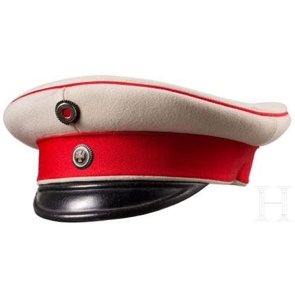 A visor cap for reserve officers of the cuirassier