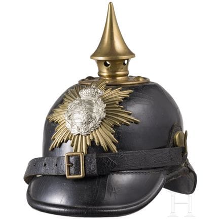 A Helmet M 1887 for Saxon Foot Troops  
Schwarz ge