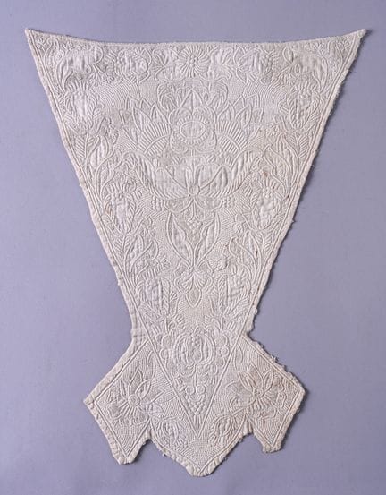 Pezzo ricamato a forma di stomaco, Germania, XVIII