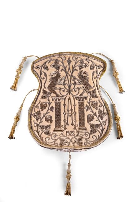 Judaica, sac à phylactères, probablement Algérie, 