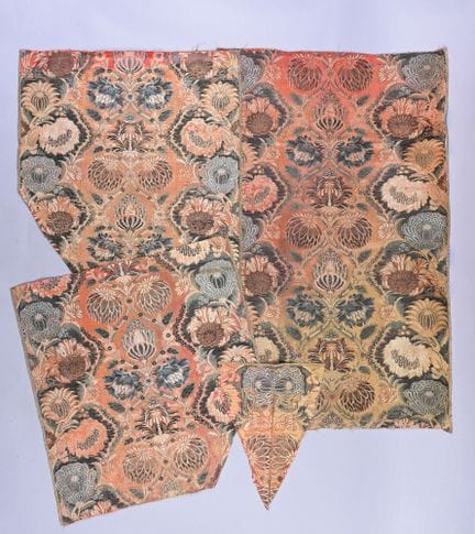Brocato, Lione, 1720-1730 circa, ricco lampas in s