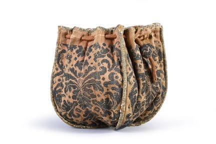 Borsa, epoca di Luigi XIV, tappezzeria in seta ros