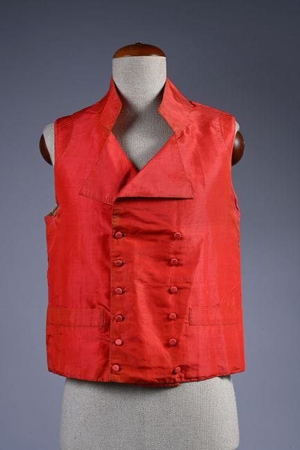 Gilet d'homme, début du XIXe siècle, gilet carré e
