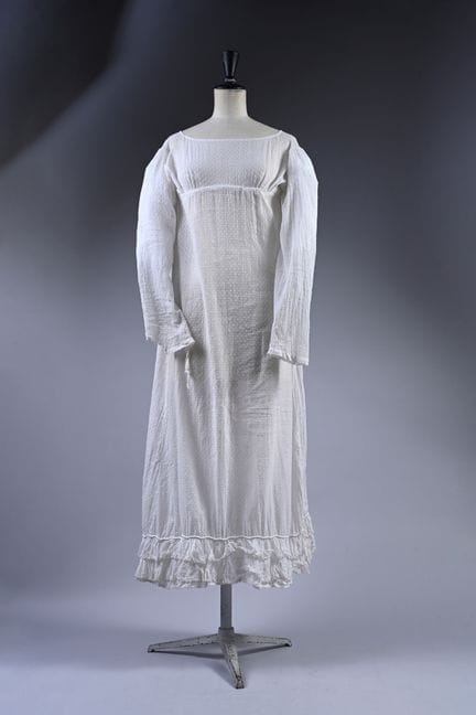 Robe de jour, époque Empire, robe taille haute à m
