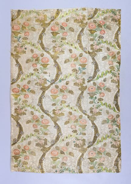 Pannello in broccato, probabilmente di Lione, 1760