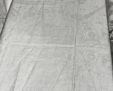 Nappe en damas de lin aux grandes armes
impériales