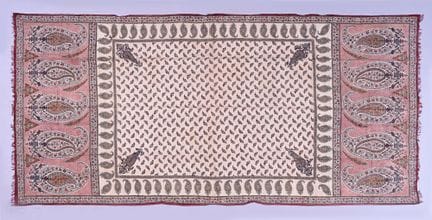 Châle en kalamkari, Inde pour la Perse, XIXe siècl