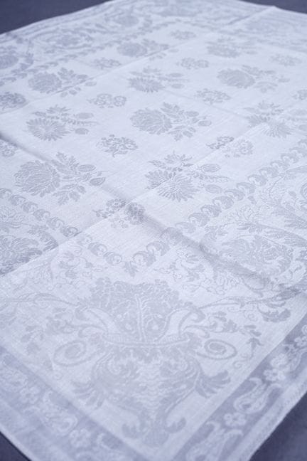 Ensemble de quinze serviettes en damas de lin, épo