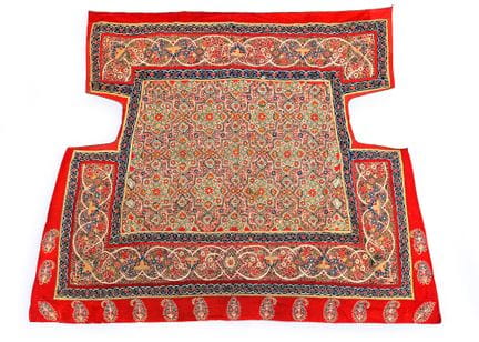 Tapis de selle en broderie Rachti, Perse, fin du X
