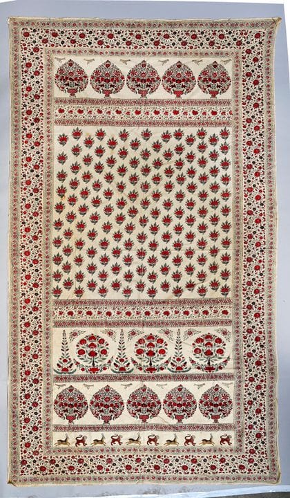 Tenture en kalamkari, Inde ou Perse, vers 1930, to