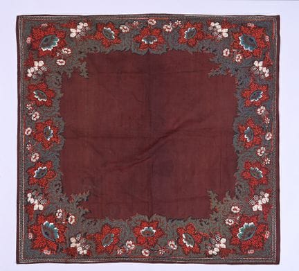 Fichu en toile imprimée, second quart du XIXe sièc