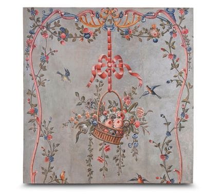 18世纪末至19世纪初画派 《花篮》 五幅油画连作 高162厘米 - 宽100厘米 / 高162厘米