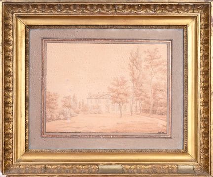 拉乌尔·德·蒙莫朗西（1790 – 1892） 奥特伊的蒙莫朗西别墅 墨水、水墨与铅笔画，右下角标注