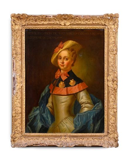 18世纪法国画派，亚历克西斯·格里穆画派作品，据称描绘了身着斗篷的玛丽·埃莱奥诺尔·德·蒙莫朗西-卢