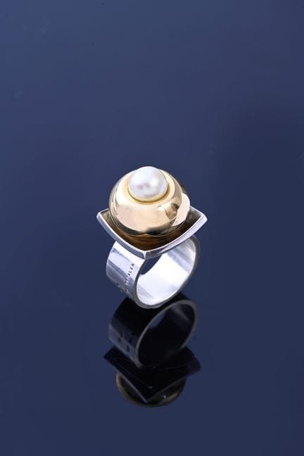 JACQUES TROALEN Markanter Ring im modernistischen 