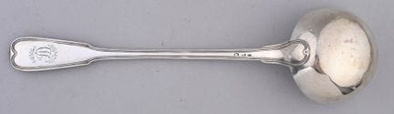 Silberne Suppenkelle mit 1. Feingehalt (950°/°°) i