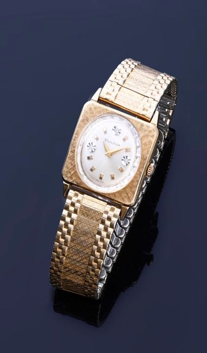 BULOVA Armbanduhr aus 10-karätig vergoldetem versi