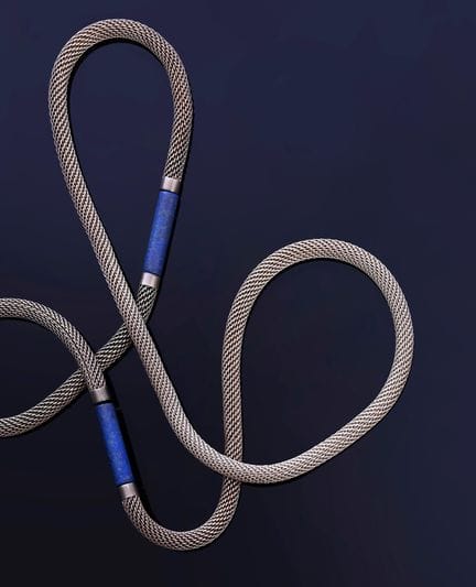 Halskette aus 800er Silber mit röhrenförmigem Mila