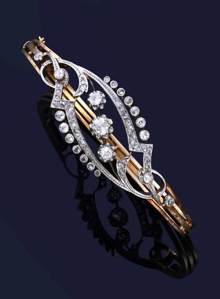 Aufklappbares Armreif aus 18 Karat Gold (750er) un