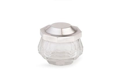 Petit sucrier de style Art Déco en verre taillé à 