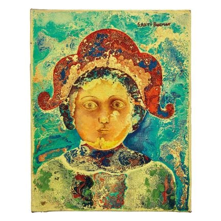 SAKTI BURMAN (Kolkata 1935) Face oil on canvas 24x