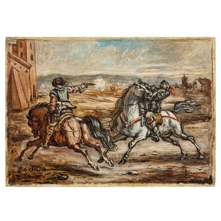 GIORGIO DE CHIRICO (Volos 1888 - Roma 1978) Combat