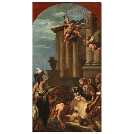 Escuela veneciana, siglo XVIII
LA ADORACIÓN DE LOS